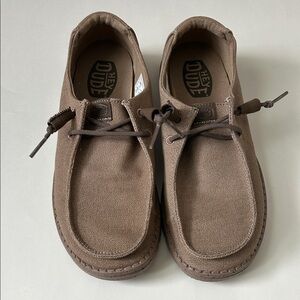 Hey Dude Women’s Wendy Canvas Mono Shoes in Brown